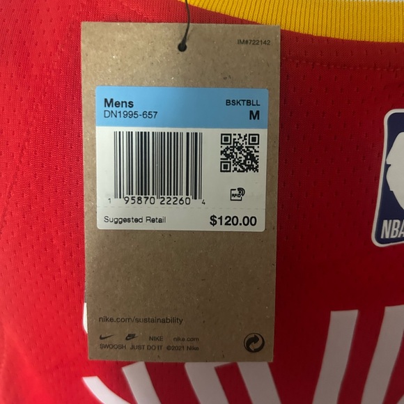 Nike Atlanta Red #11 Basketball Jersey - Picture 3 of 3